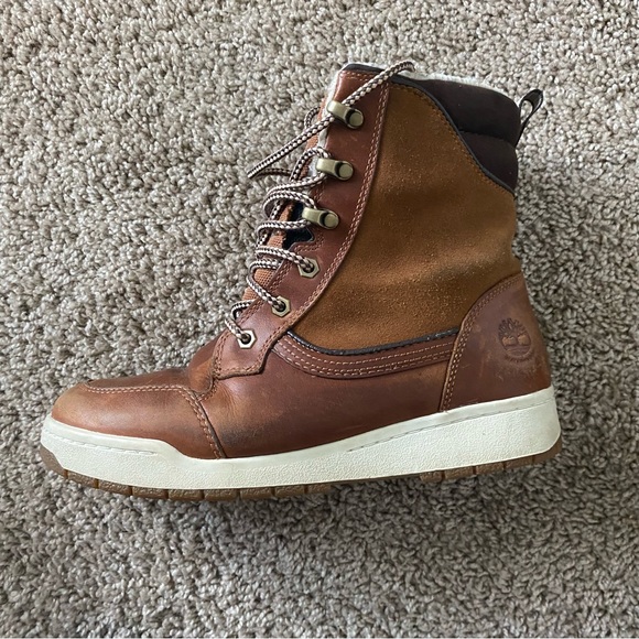 Timberland Gently Used Men's Raystown Waterproof Leather Brown Boots Size 7.5 - Picture 6 of 16